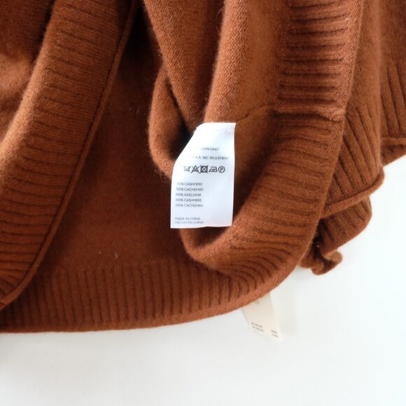 New ANTHROPOLOGIE Goldie Crew Neck Cashmere Sweater XS Copper Rust - Picture 3 of 7